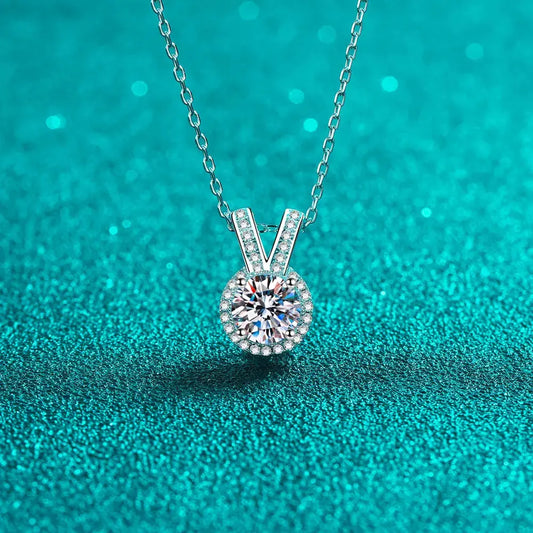 1 Carat Moissanite Rabbit Ears Shape Pendant Necklace by Partner Label