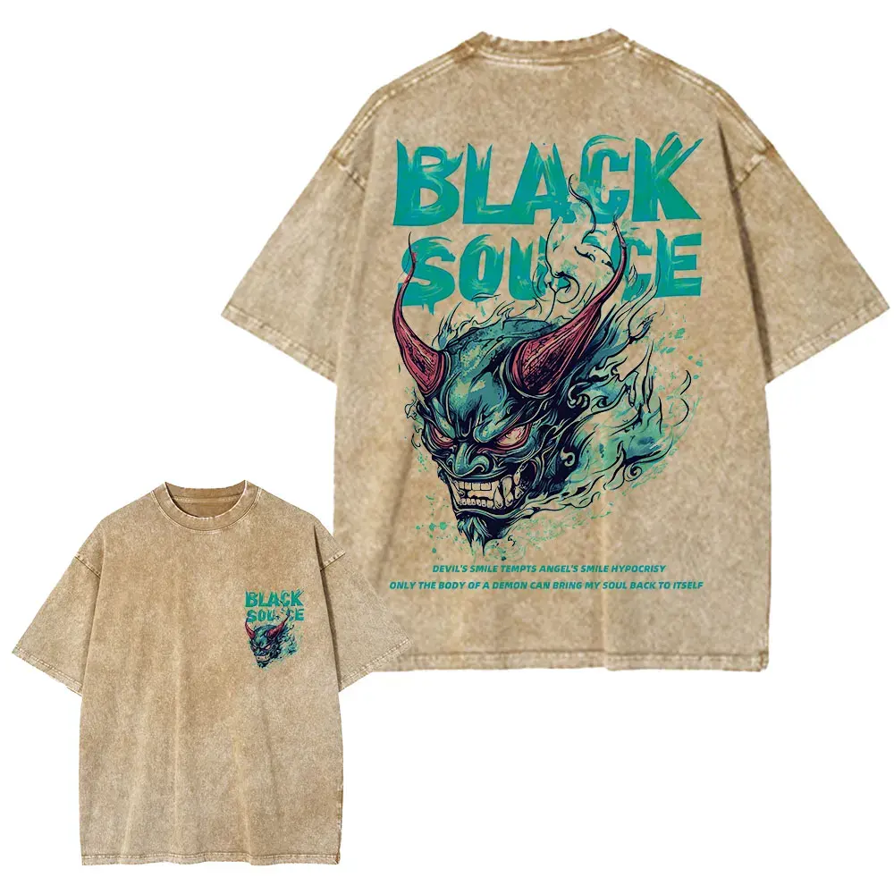 Devil Graphic Oversized T-Shirt Cotton Harajuku Gothic Streetwear by Vimost Shop