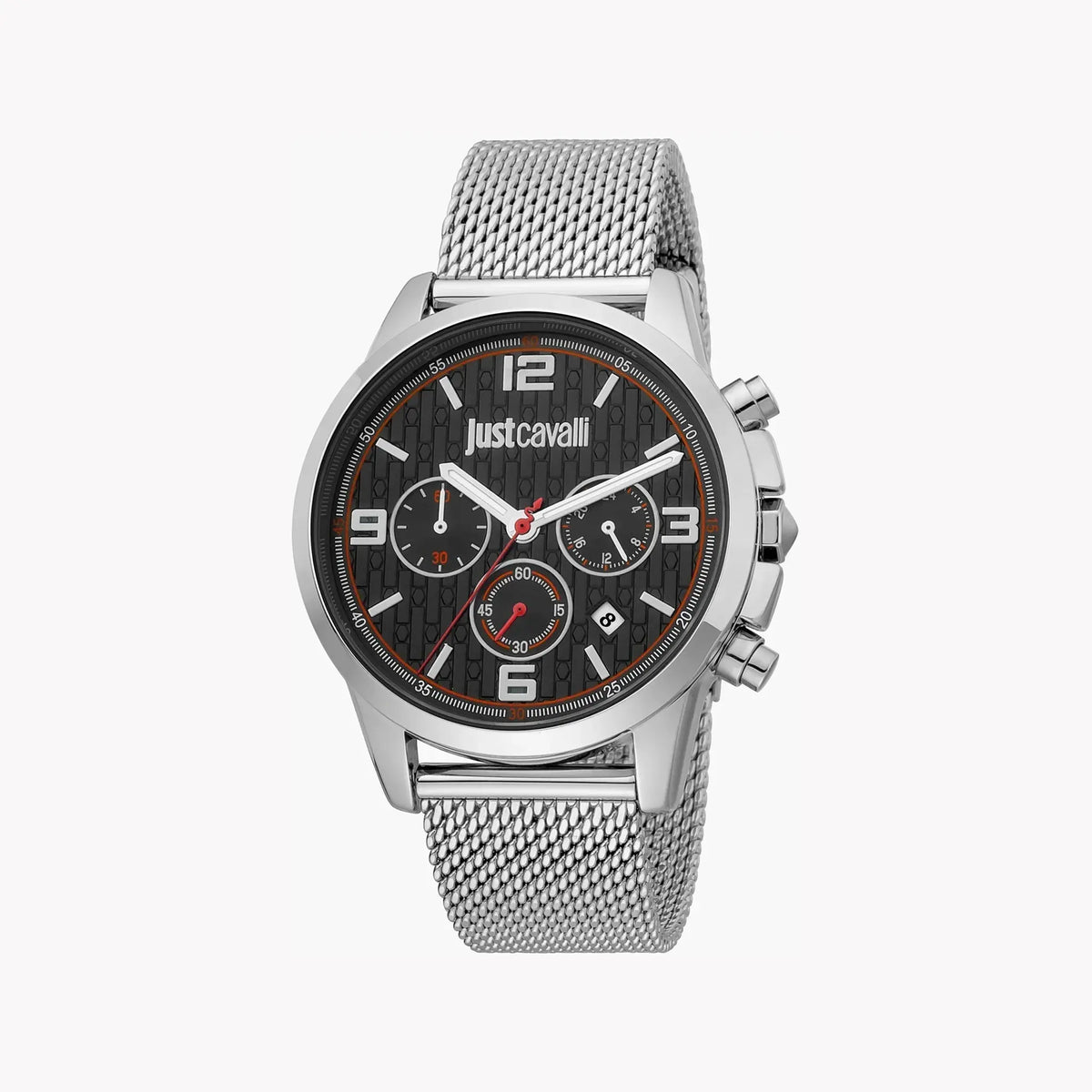 Just Cavalli Men's Silver Watch, Black Dial | Jc1g175m0055 by JUST CAVALLI