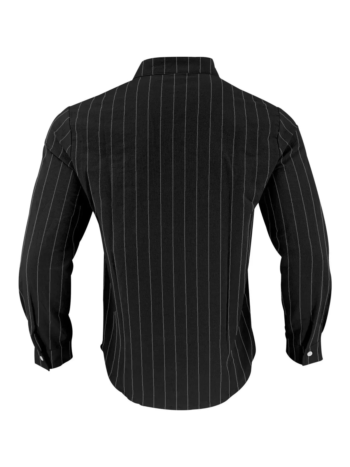 Men's Full Size Striped Button Up Shirt Plus Size by Trendsi
