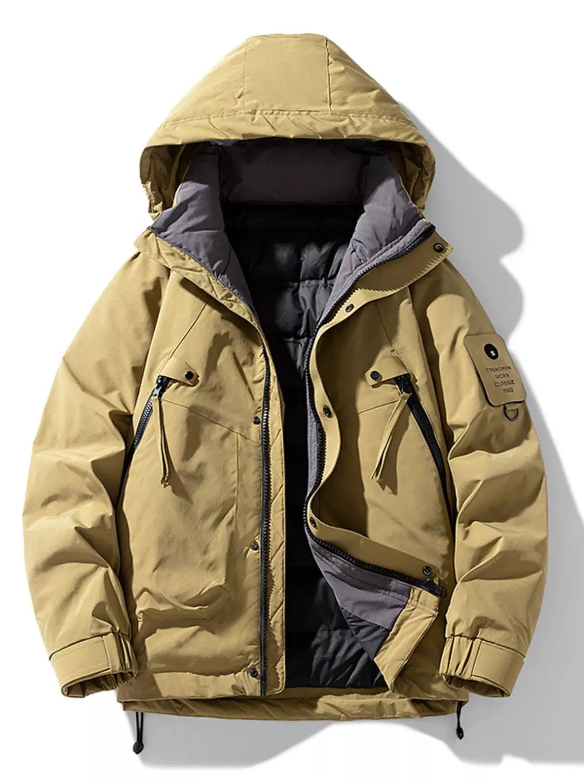 Men's Plus Size Hooded Winter Padded Jacket by Partner Label