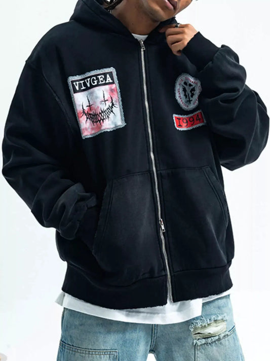 Men's Zip Up Long Sleeve Hoodie by Partner Label