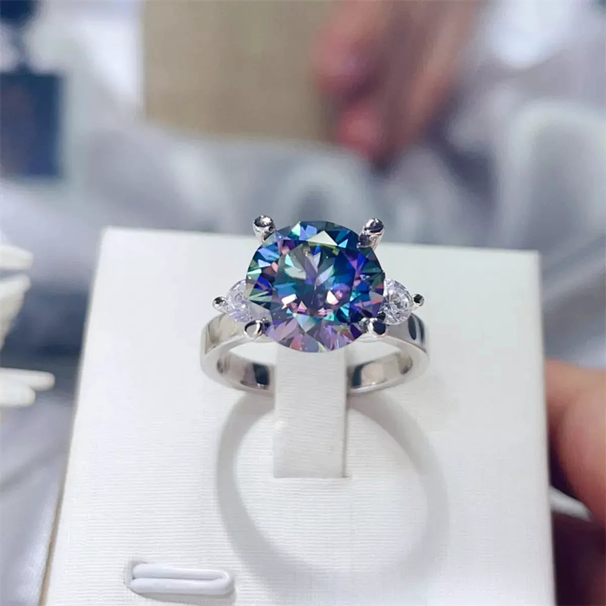 5 Carat Moissanite 925 Sterling Silver Ring by Partner Label