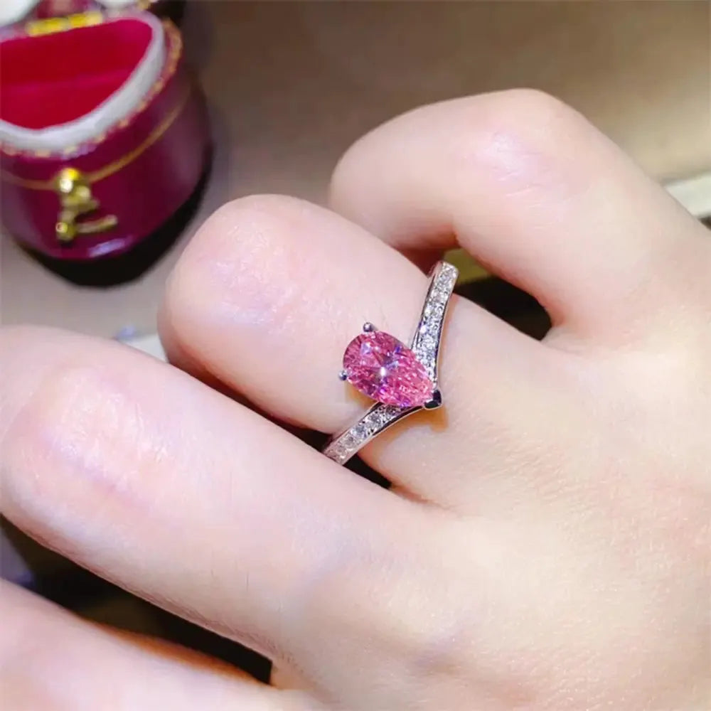 1 Carat Moissanite 925 Sterling Silver Ring by Partner Label