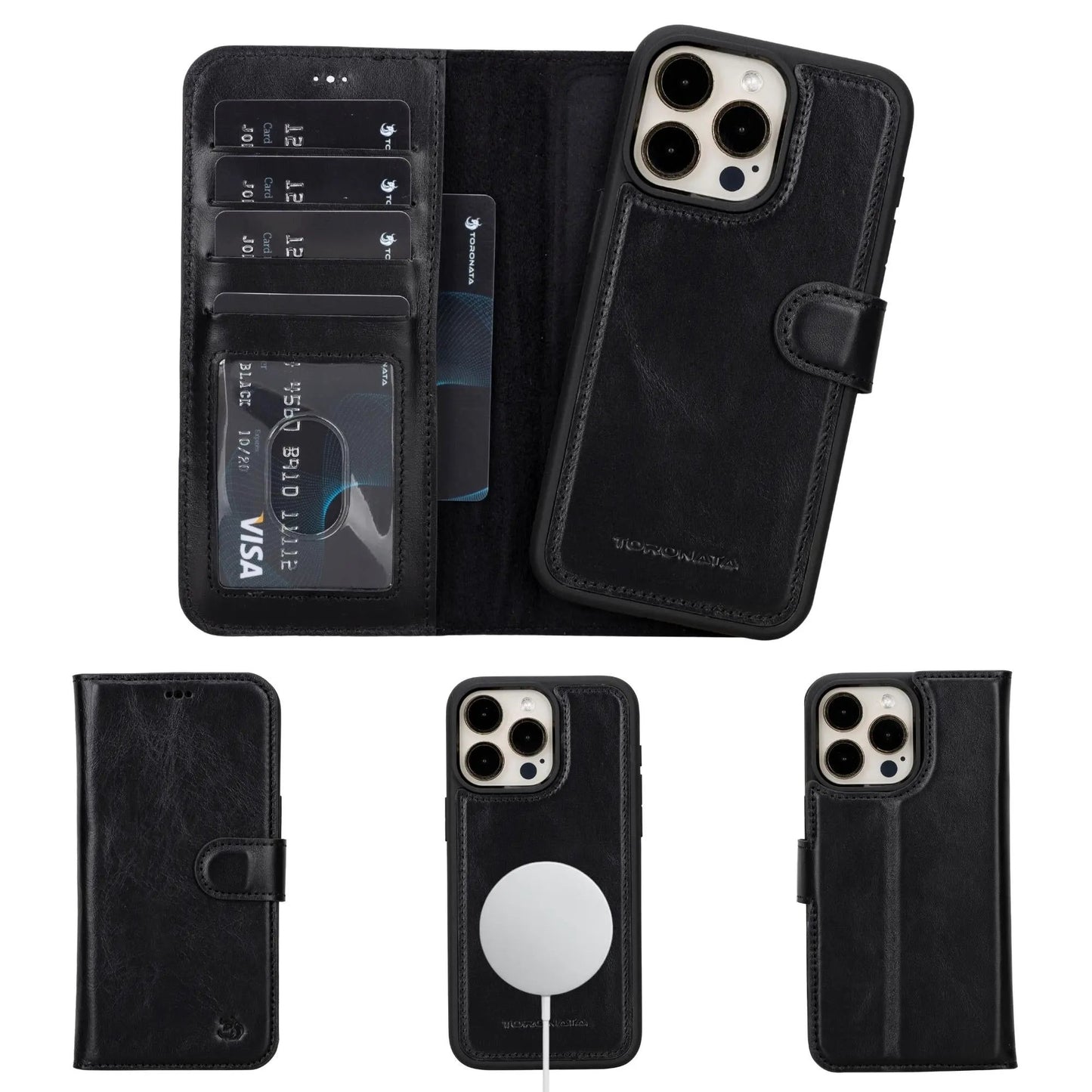 Casper iPhone 14 Series Detachable Leather Wallet Case by TORONATA