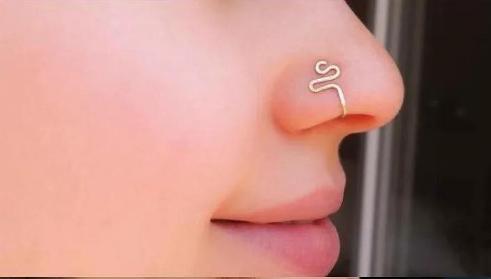 Piercing Trend No Hole False Lip Ring Lip Nail Lip Clip False Nose by Maiden-Art
