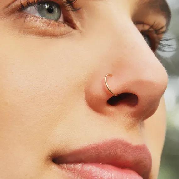 Piercing Trend No Hole False Lip Ring Lip Nail Lip Clip False Nose by Maiden-Art
