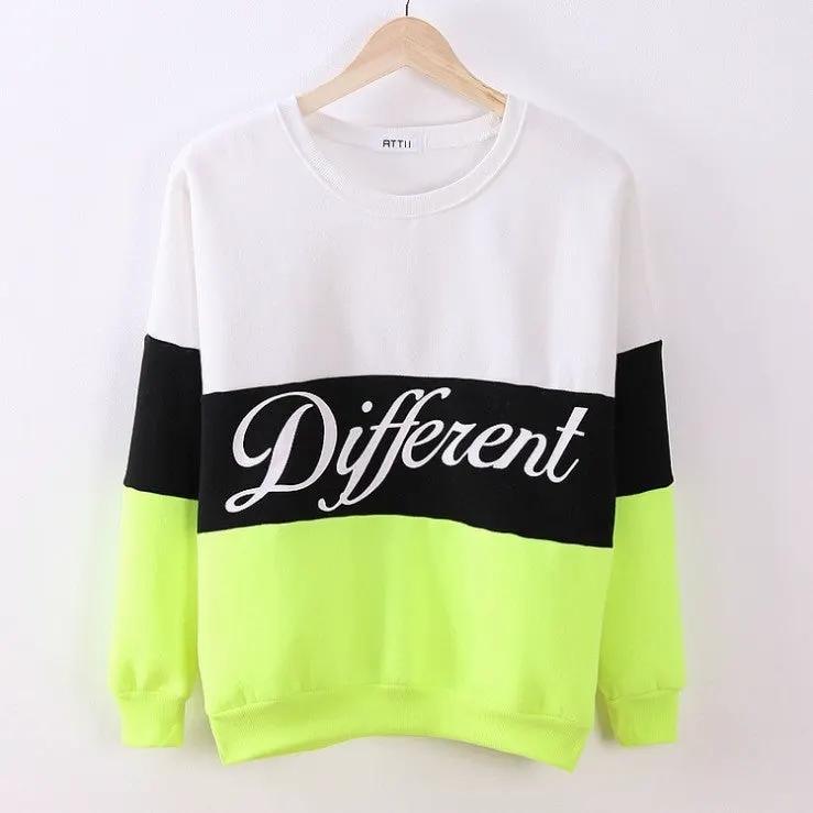 Colorblock Alphabet Sweatshirt by Maiden-Art