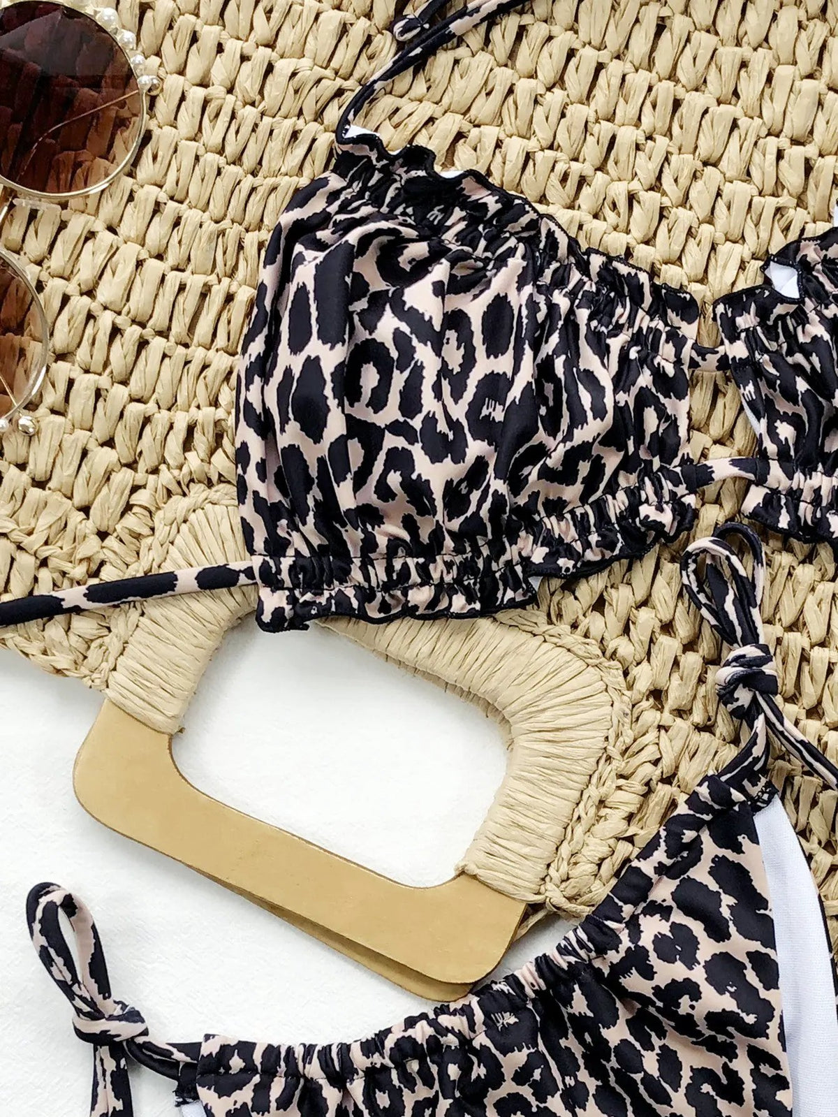 Frill Trill Halter Neck Bikini Set by Partner Label