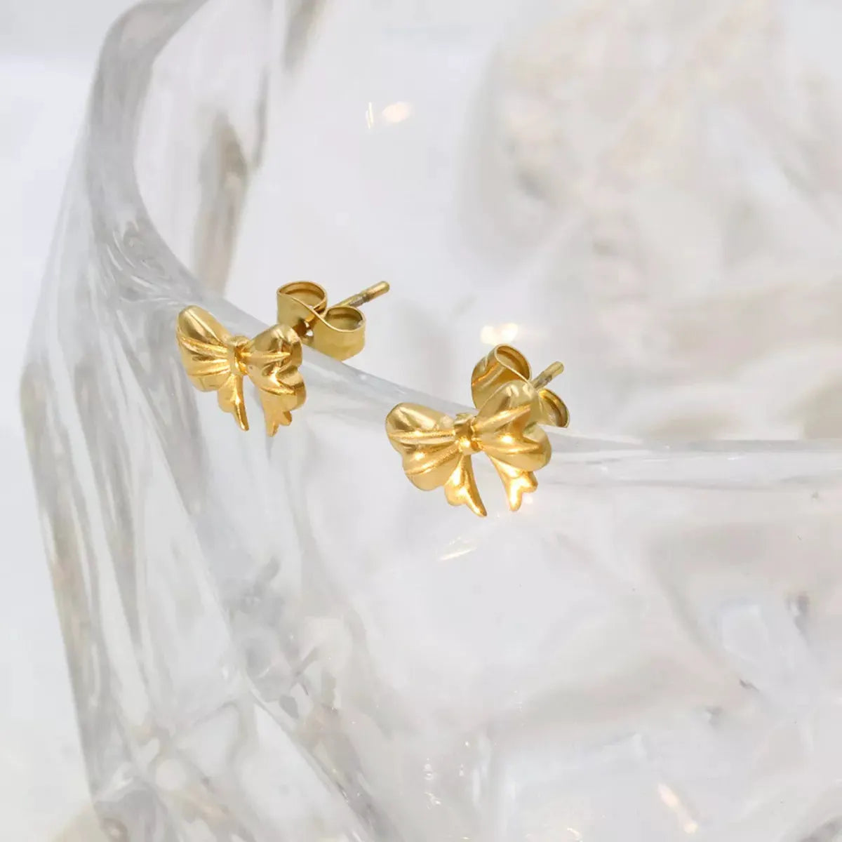 18K Gold-Plated Bow Earrings by Partner Label