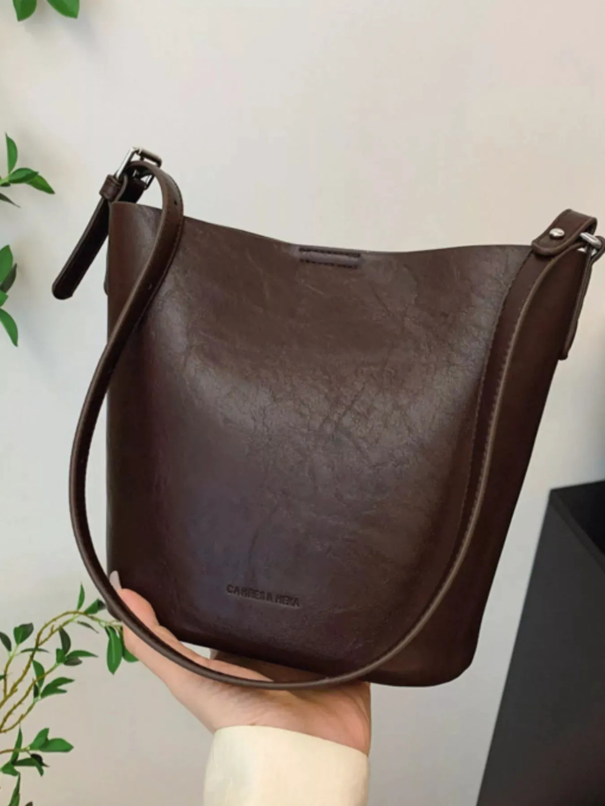 Vintage Style Bucket Crossbody Bag by Partner Label