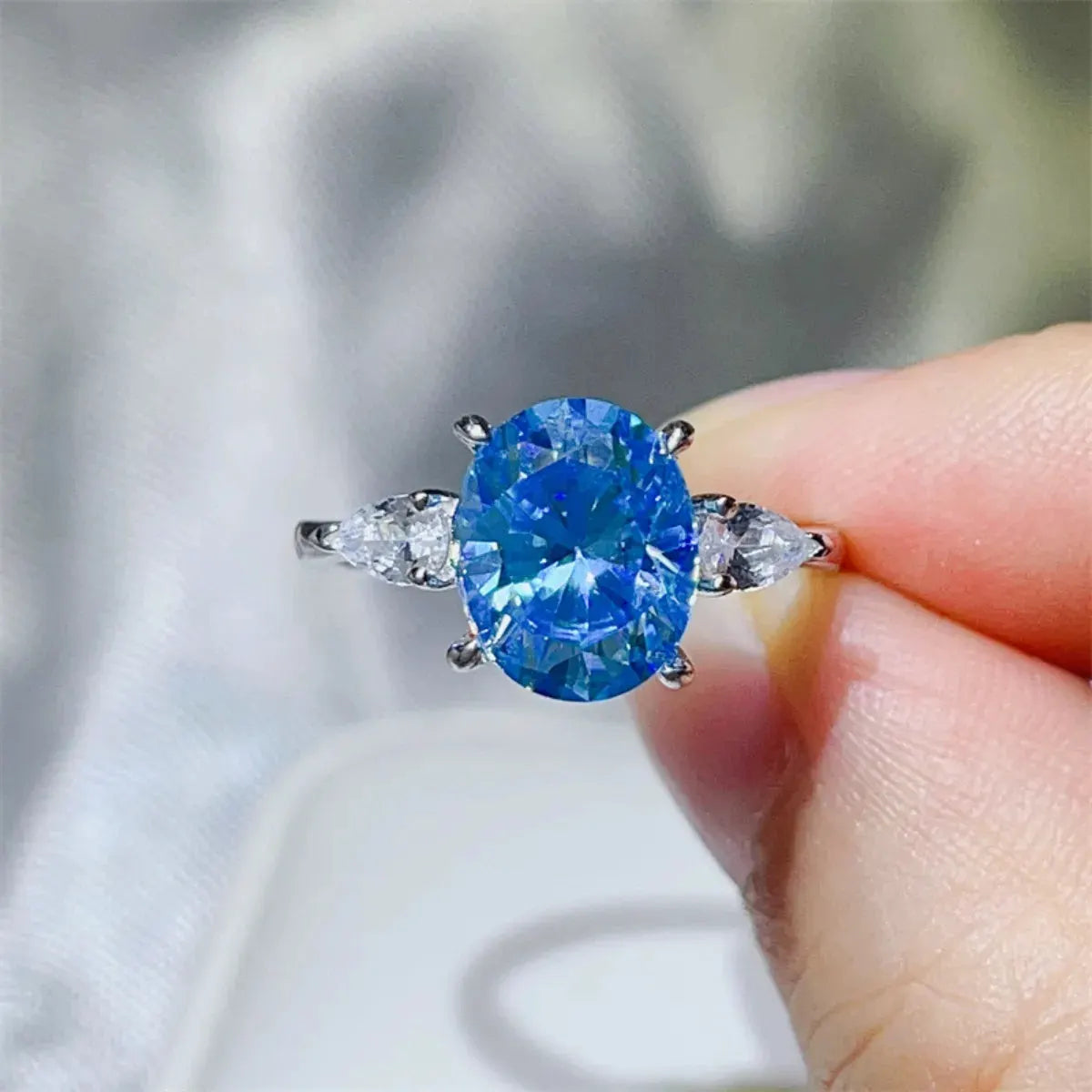 3 Carat Moissanite 925 Sterling Silver Ring by Partner Label