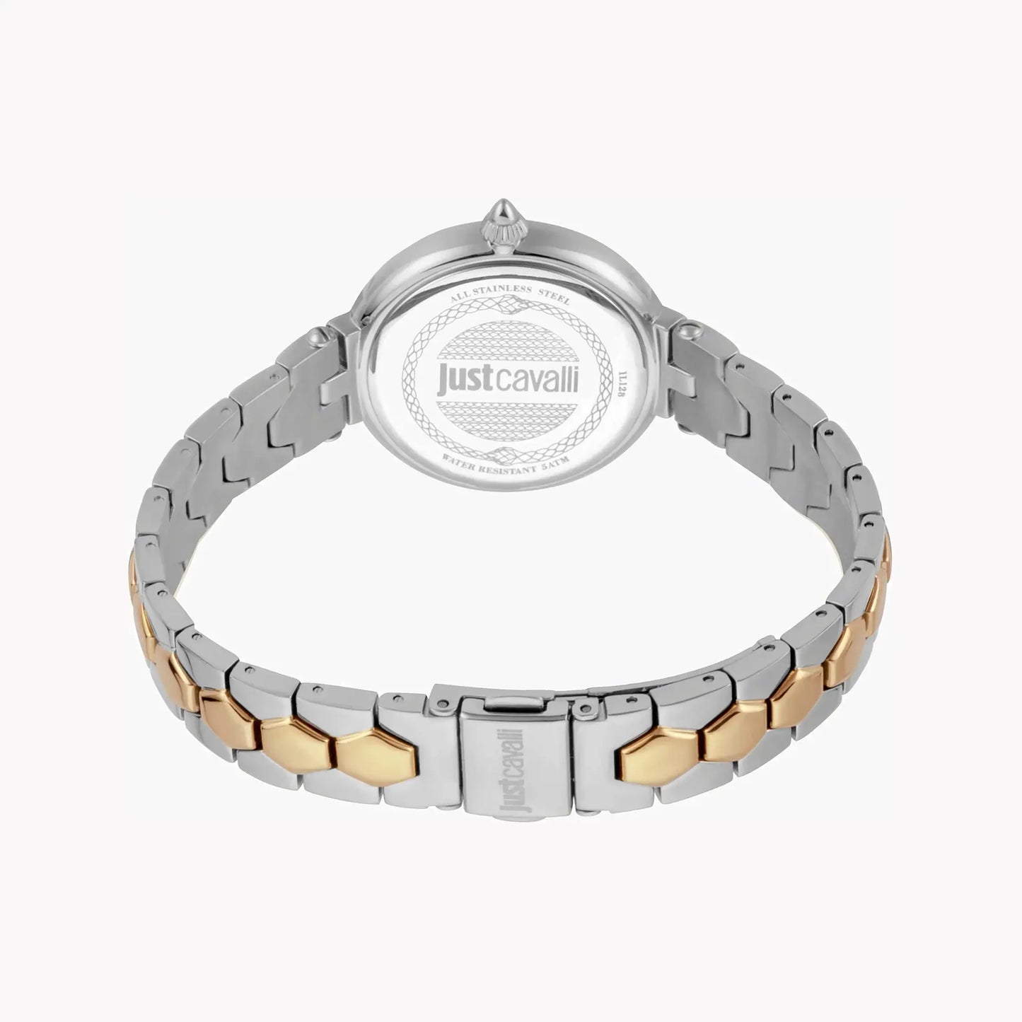 Just Cavalli Women's Silver & Gold Watch, White Dial | Jc1l128m0595 by JUST CAVALLI
