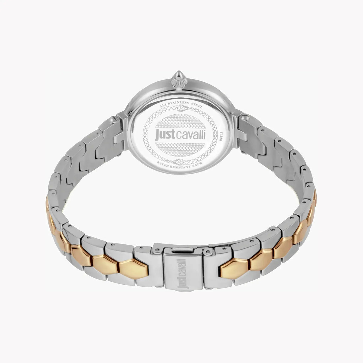 Just Cavalli Women's Silver & Gold Watch, White Dial | Jc1l128m0595 by JUST CAVALLI