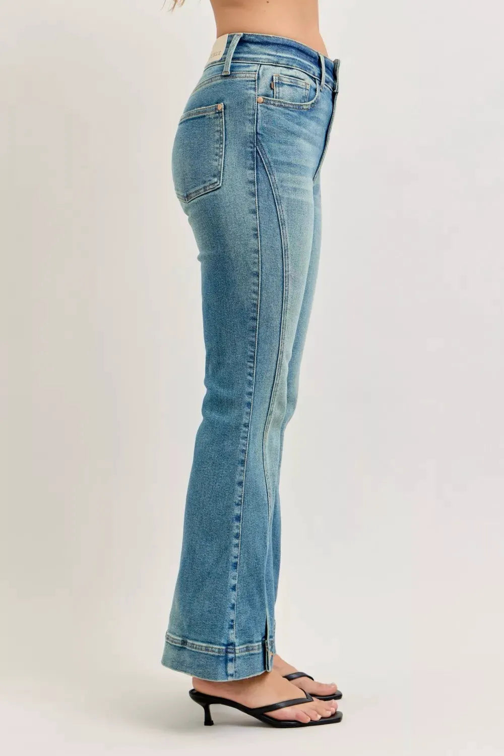Judy Blue High Waist Vintage Wash Flare Jeans by Judy Blue