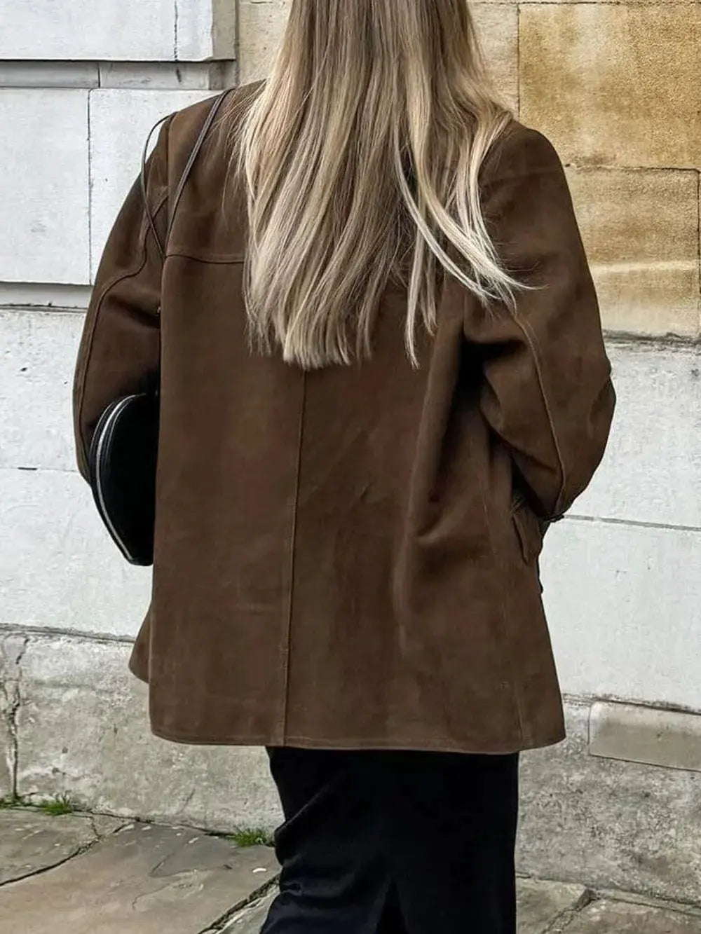 Lapel Collar Button Up Jacket by Partner Label