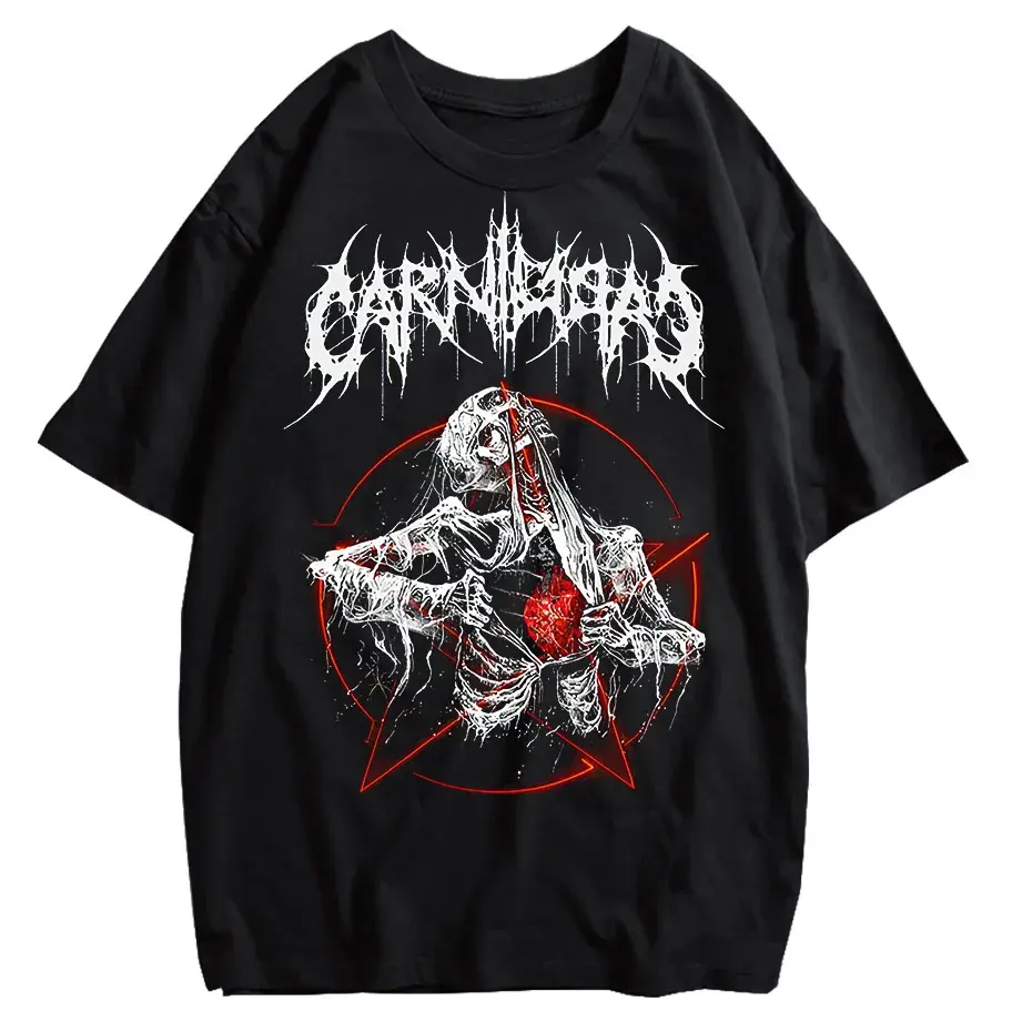 Gothic Demon Anime Print T-Shirt Y2K Harajuku Streetwear by Vimost Shop