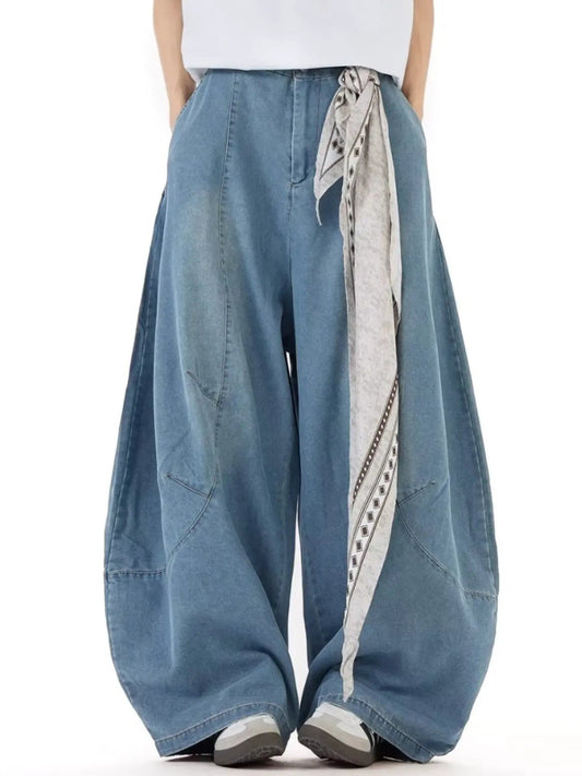 Men's Full Size Wash Wide Leg Jeans Plus Size by Partner Label