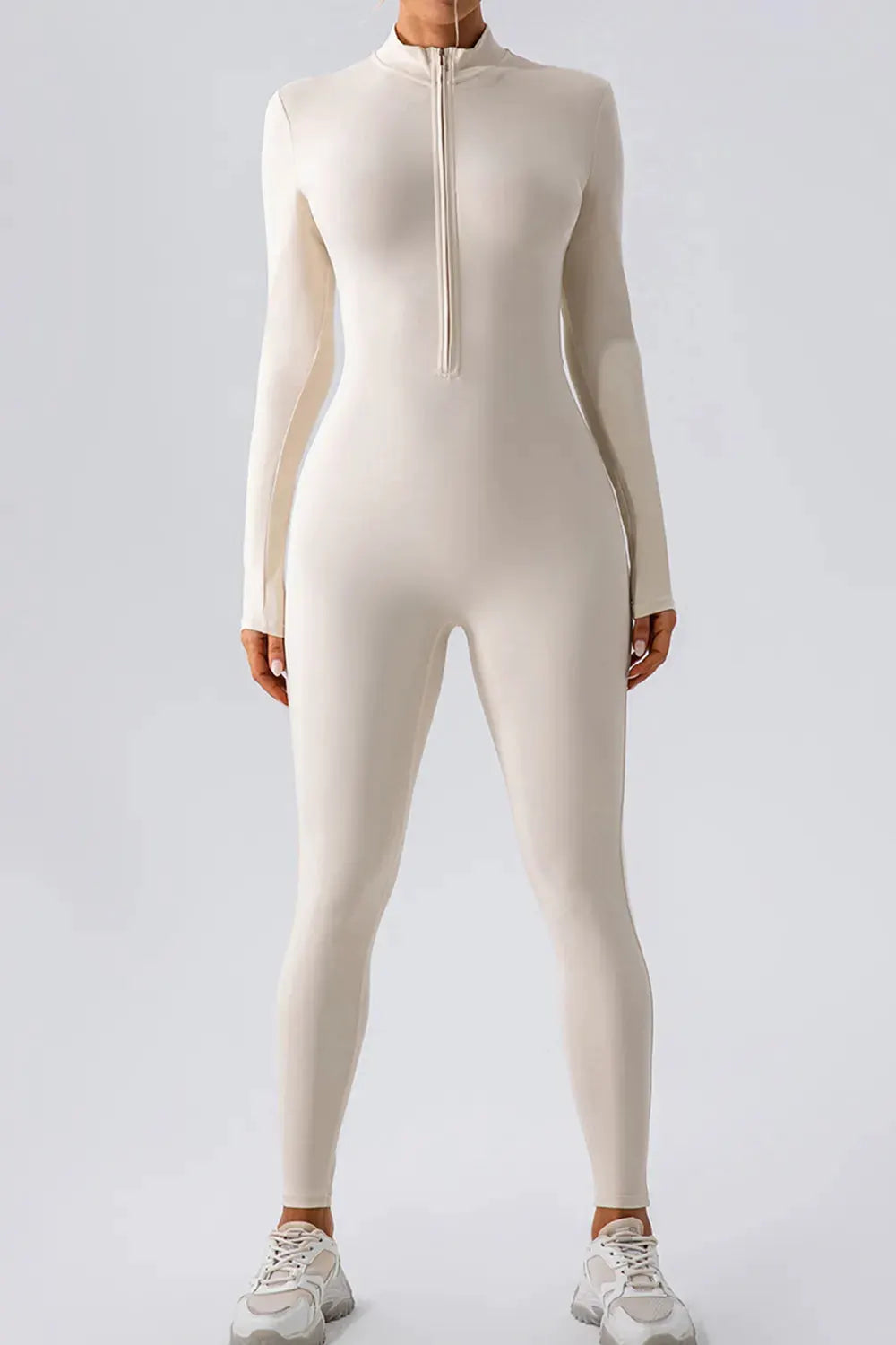 Half Zip Mock Neck Active Jumpsuit by Partner Label
