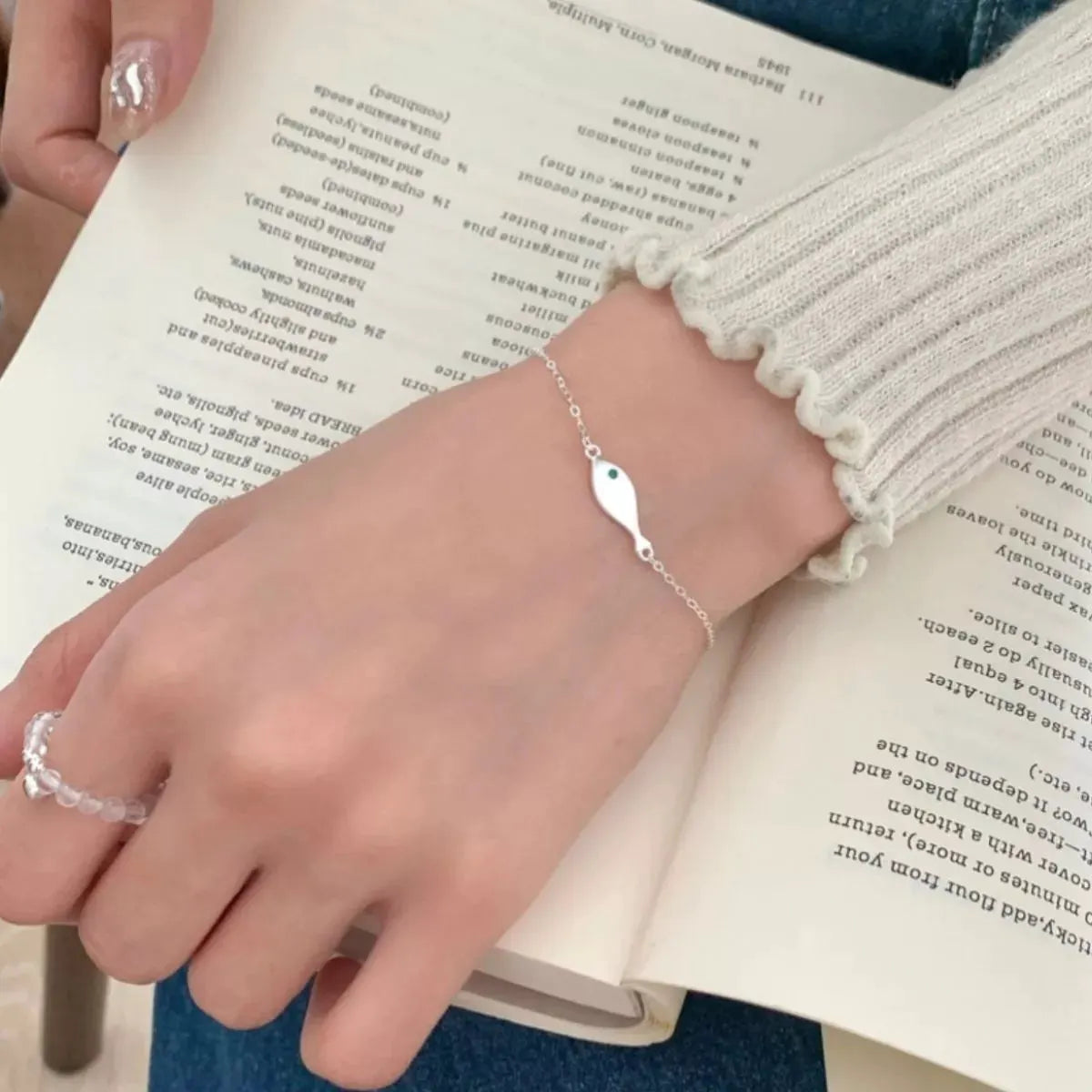 925 Sterling Silver Fish Bracelet by Partner Label