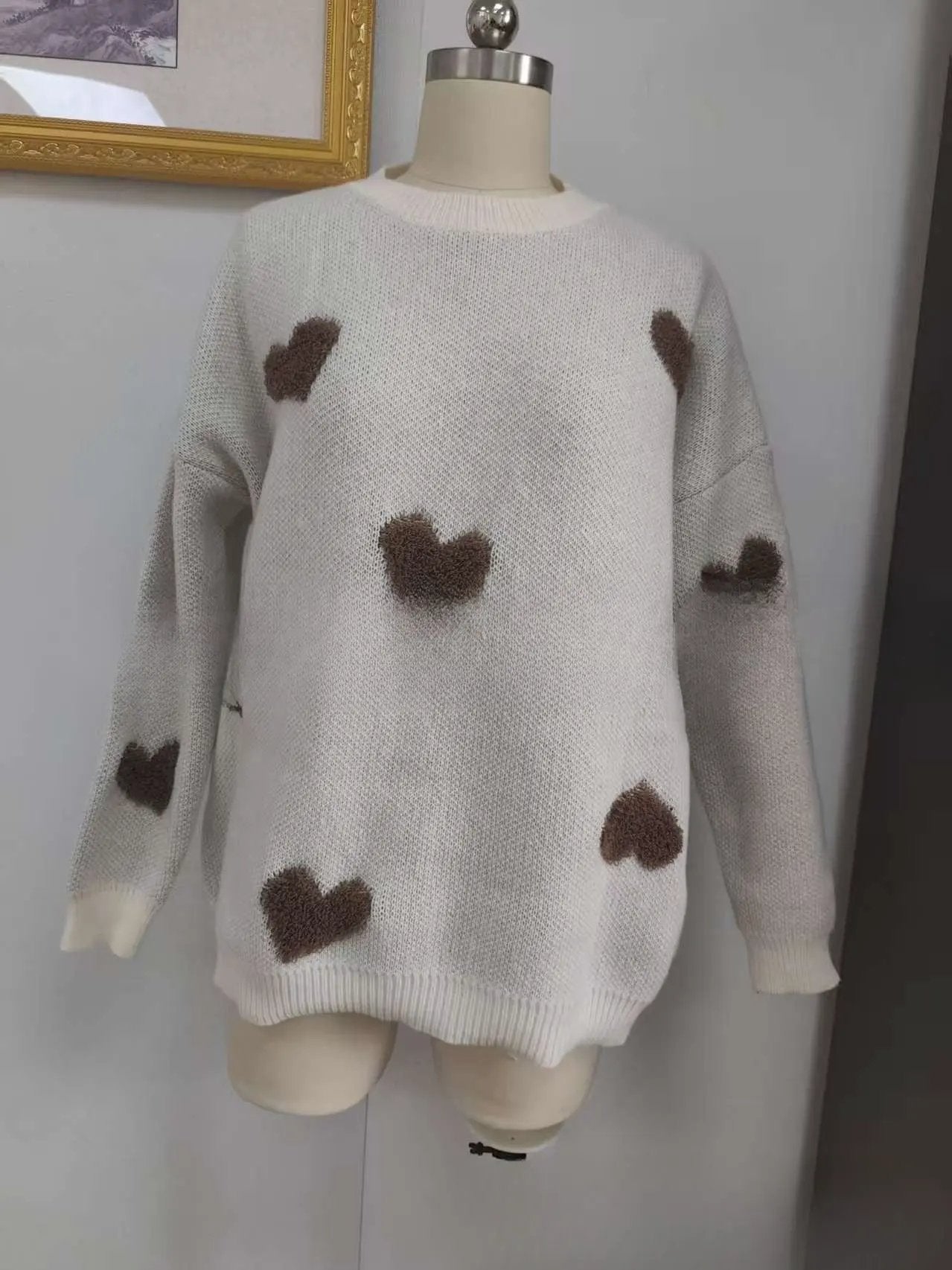 Fashion Women's Wear Love Long Sleeve Knitted Sweater by Maiden-Art