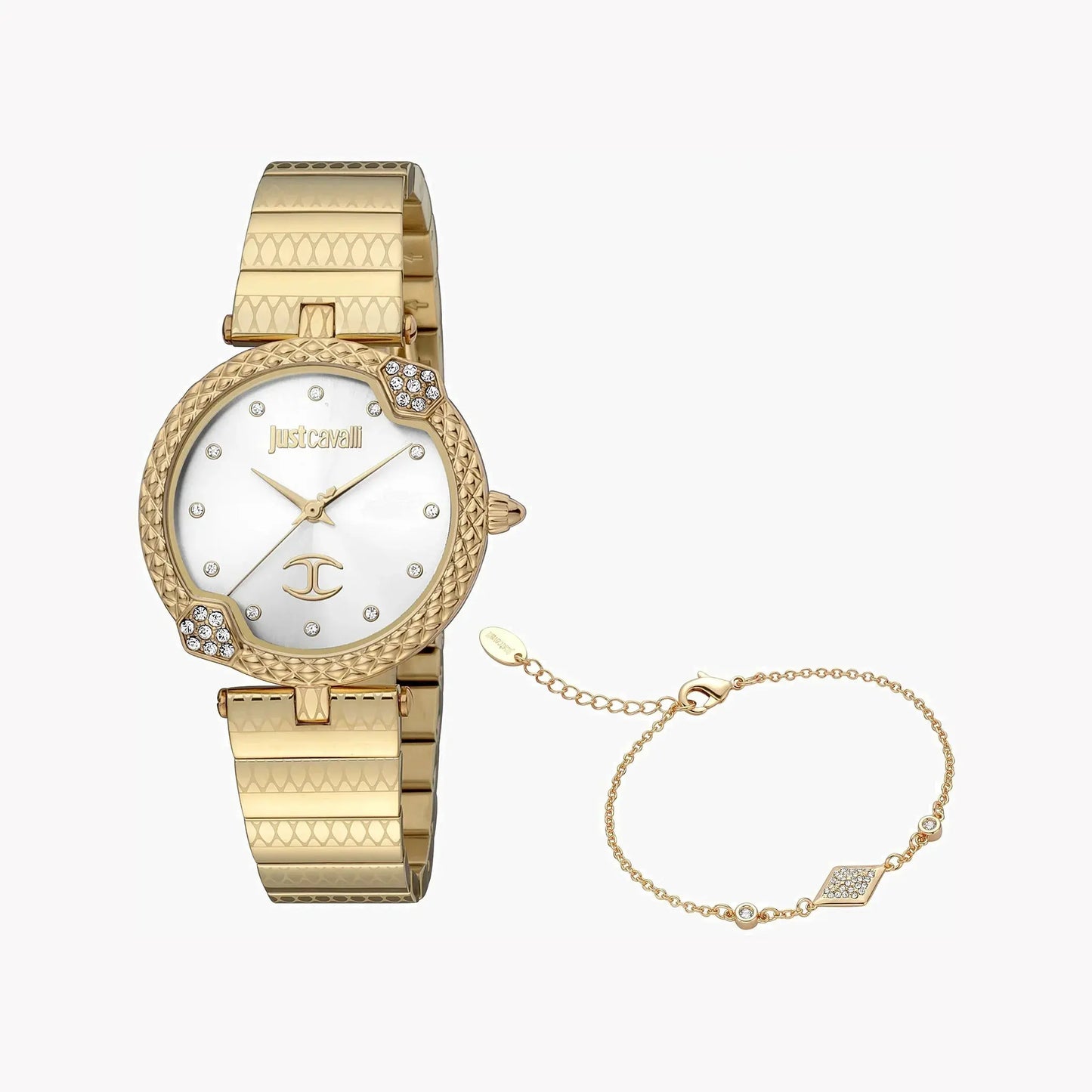 Just Cavalli Women's Gold Stainless Steel Watch, Silver Dial | Jc1l197m0065 by JUST CAVALLI