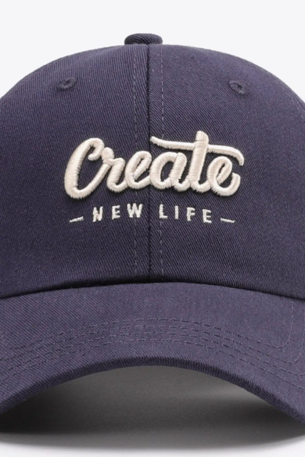 CREATE NEW LIFE Adjustable Cotton Baseball Cap by Partner Label