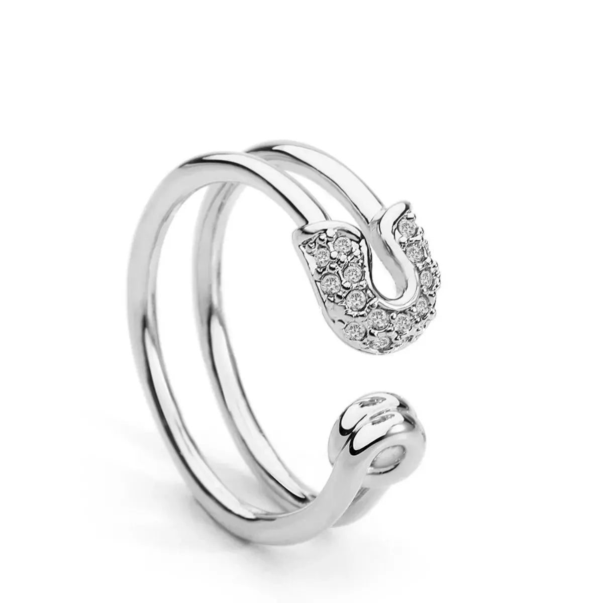 Zircon Double Band Open Ring by Partner Label