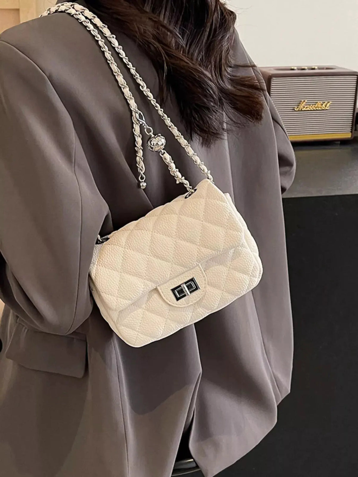 Quilted Chain Crossbody Bag by Partner Label
