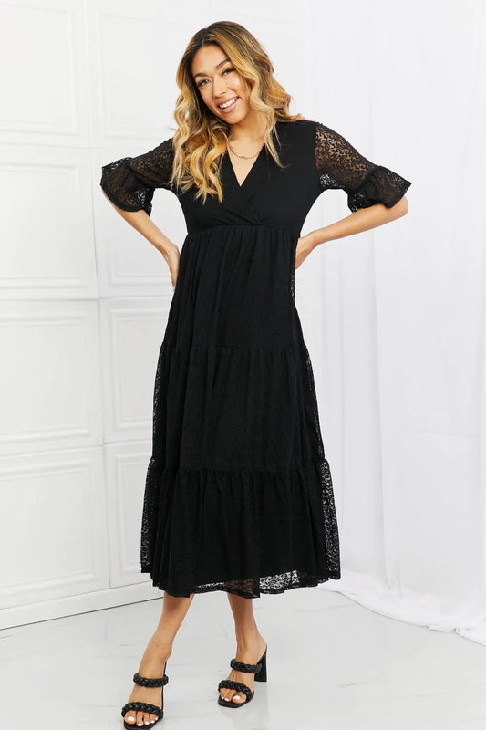P & Rose Lovely Lace Full Size Tiered Dress by Partner Label