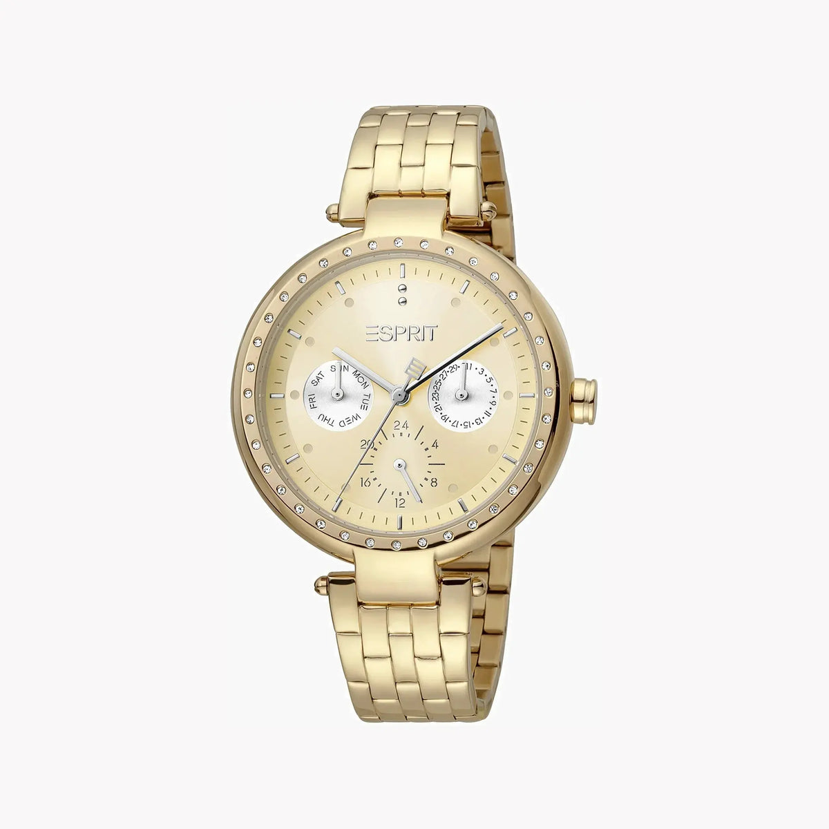 Esprit Women's Gold Stainless Steel Watch, Champagne Dial | Es1l202m0085 by ESPRIT