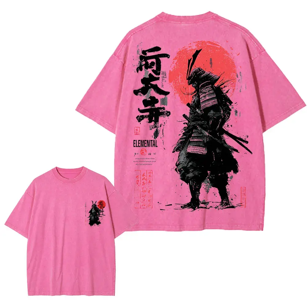 Men's Samurai Spirit T-Shirt, Japanese Style Back Print, Bushido Gift by Vimost Shop