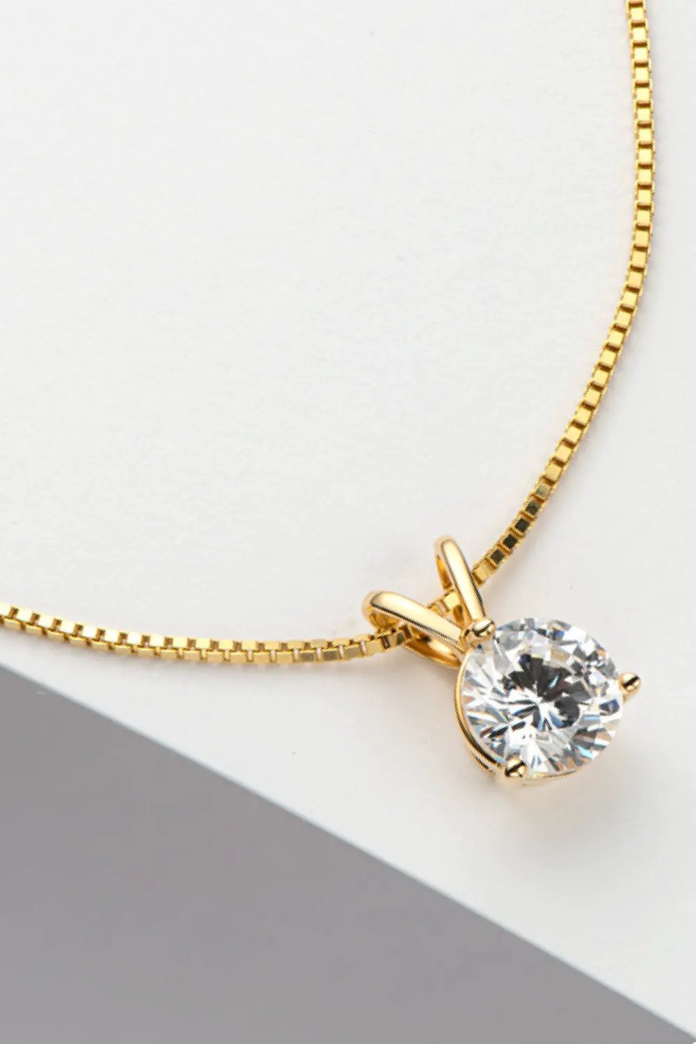 Adored Show Off 1 Carat Moissanite Pendant Necklace by Partner Label