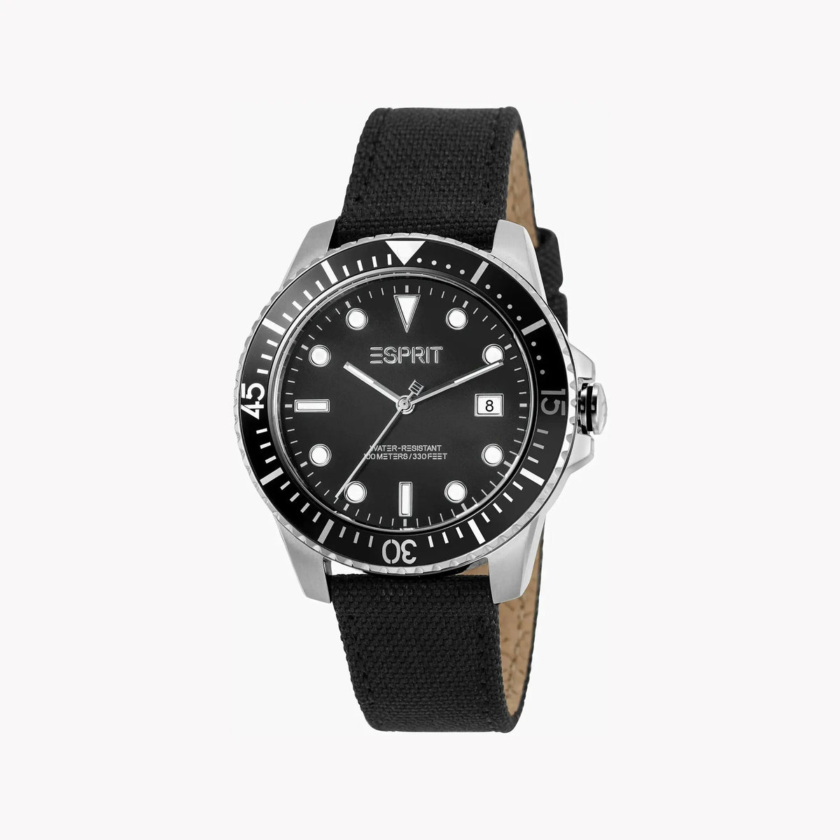 Esprit Men's Black Nylon Watch, Black Dial | Es1g036m0035 by ESPRIT