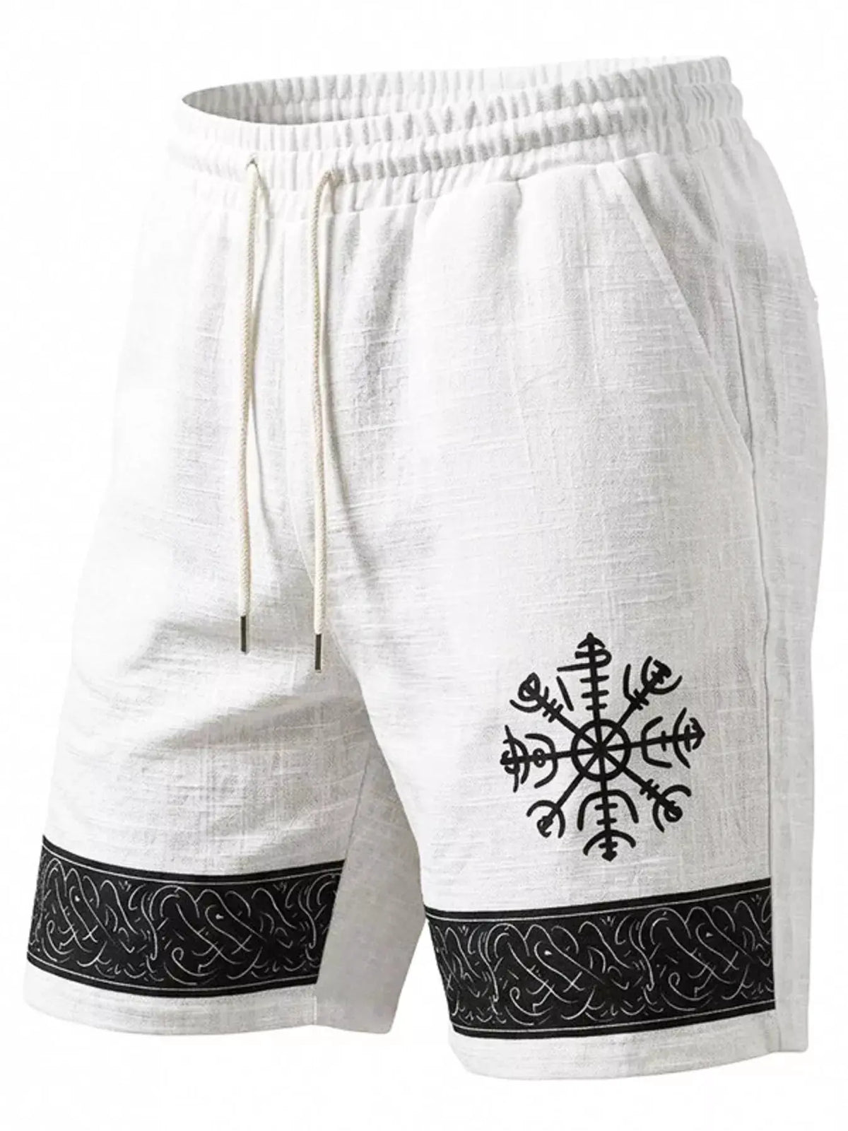 Men's Full Size Linen Blend Drawstring Shorts Plus Size by Partner Label