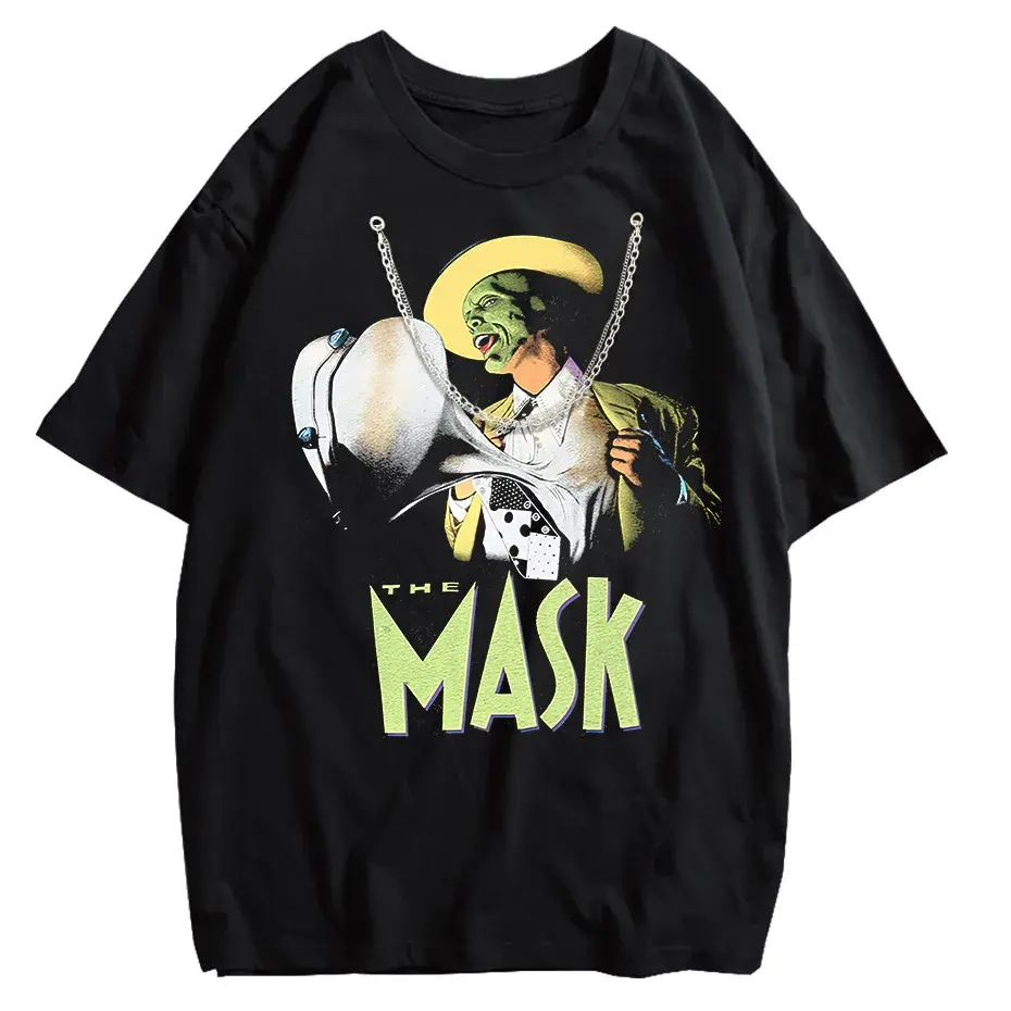 Hip Hop Spoof Portrait Graphic Washed Distressed T-Shirt by Vimost Shop