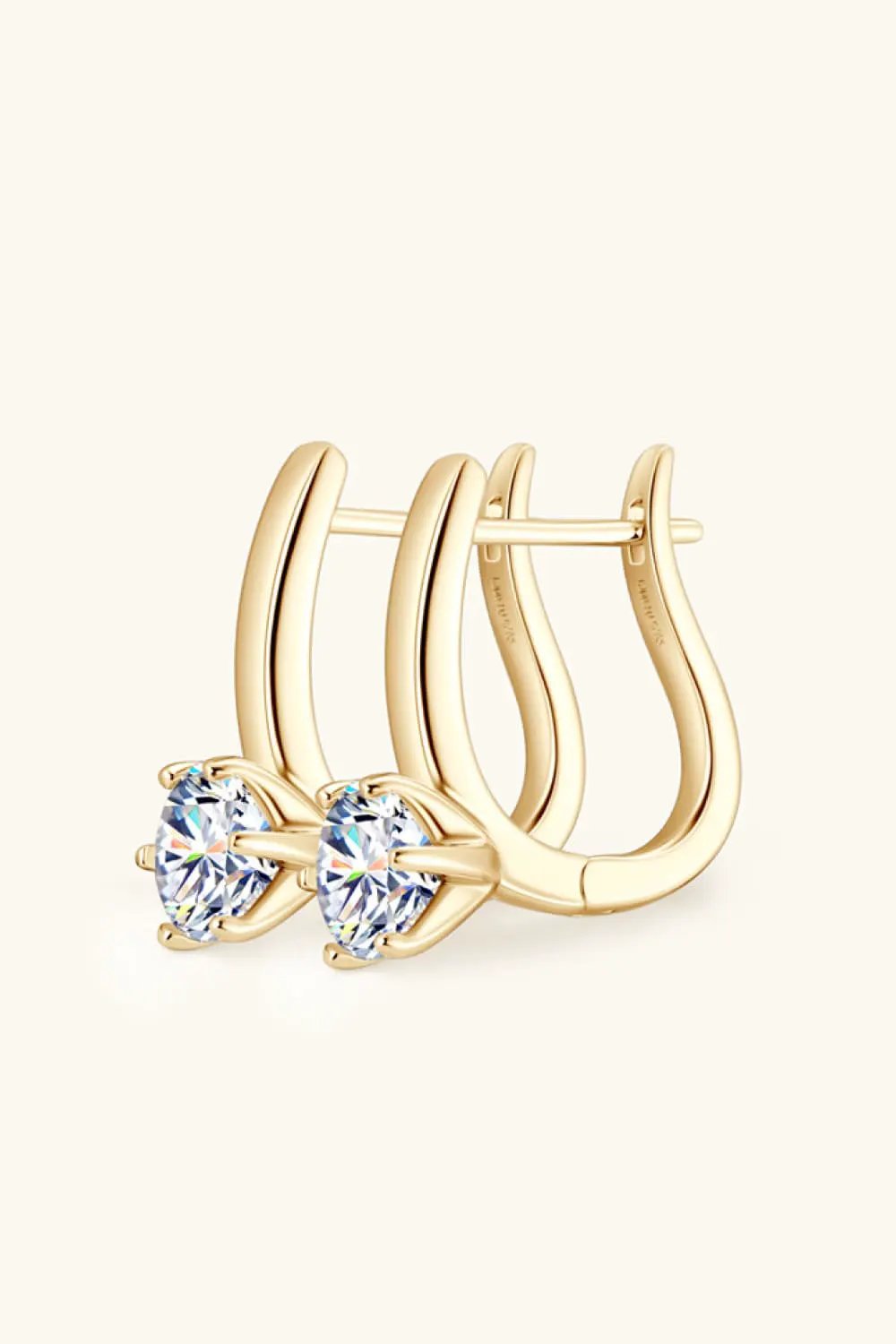 2 Carat Moissanite 925 Sterling Silver Earrings by Partner Label