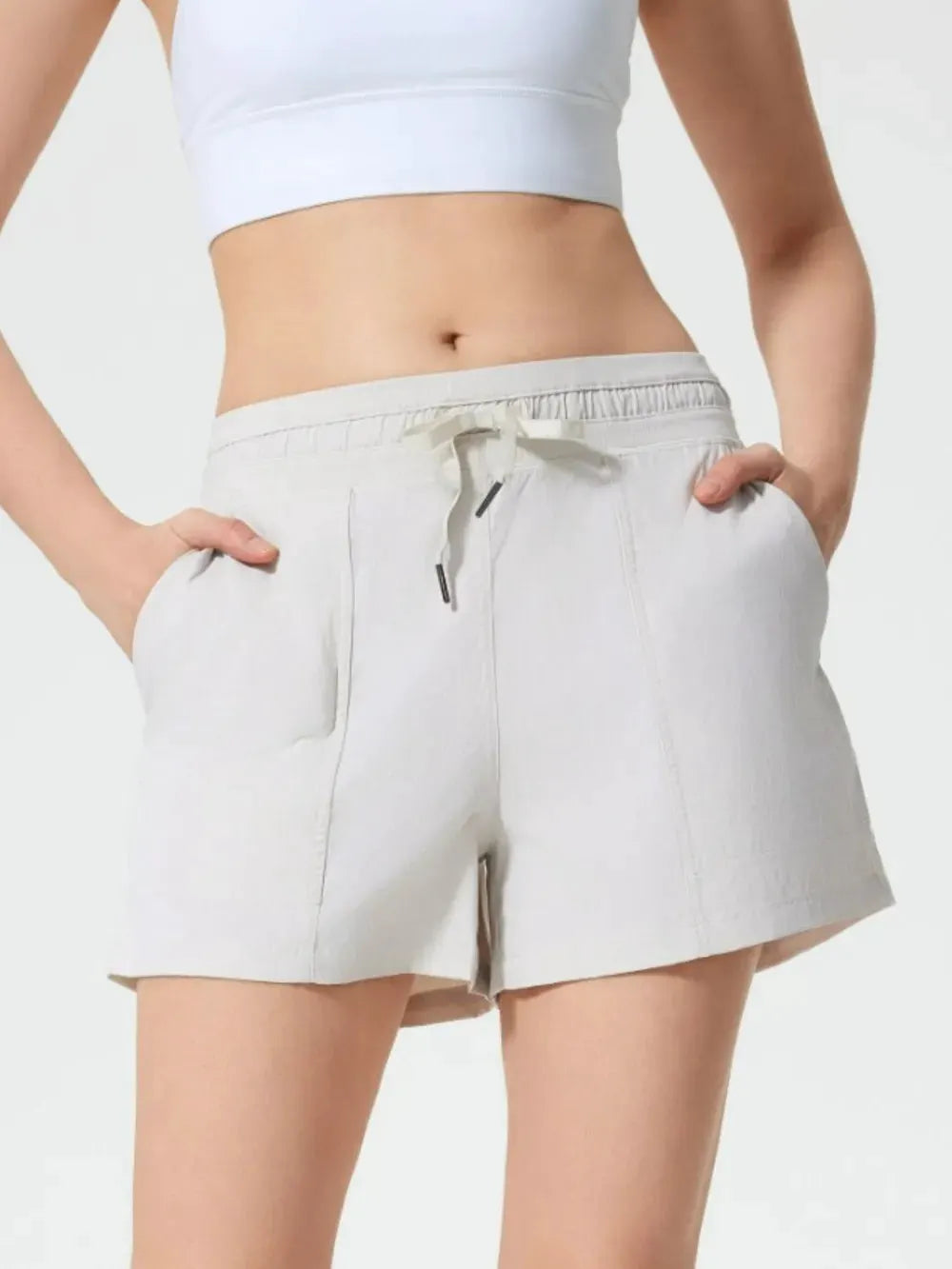 Millennia Drawstring Active Shorts with Pockets by Millennia