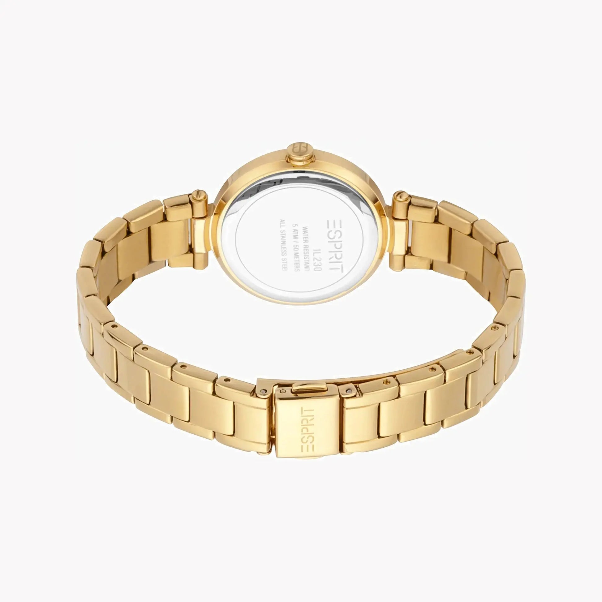 Esprit Women's Gold Stainless Steel Watch, Champagne Dial | Es1l046m0085 by ESPRIT