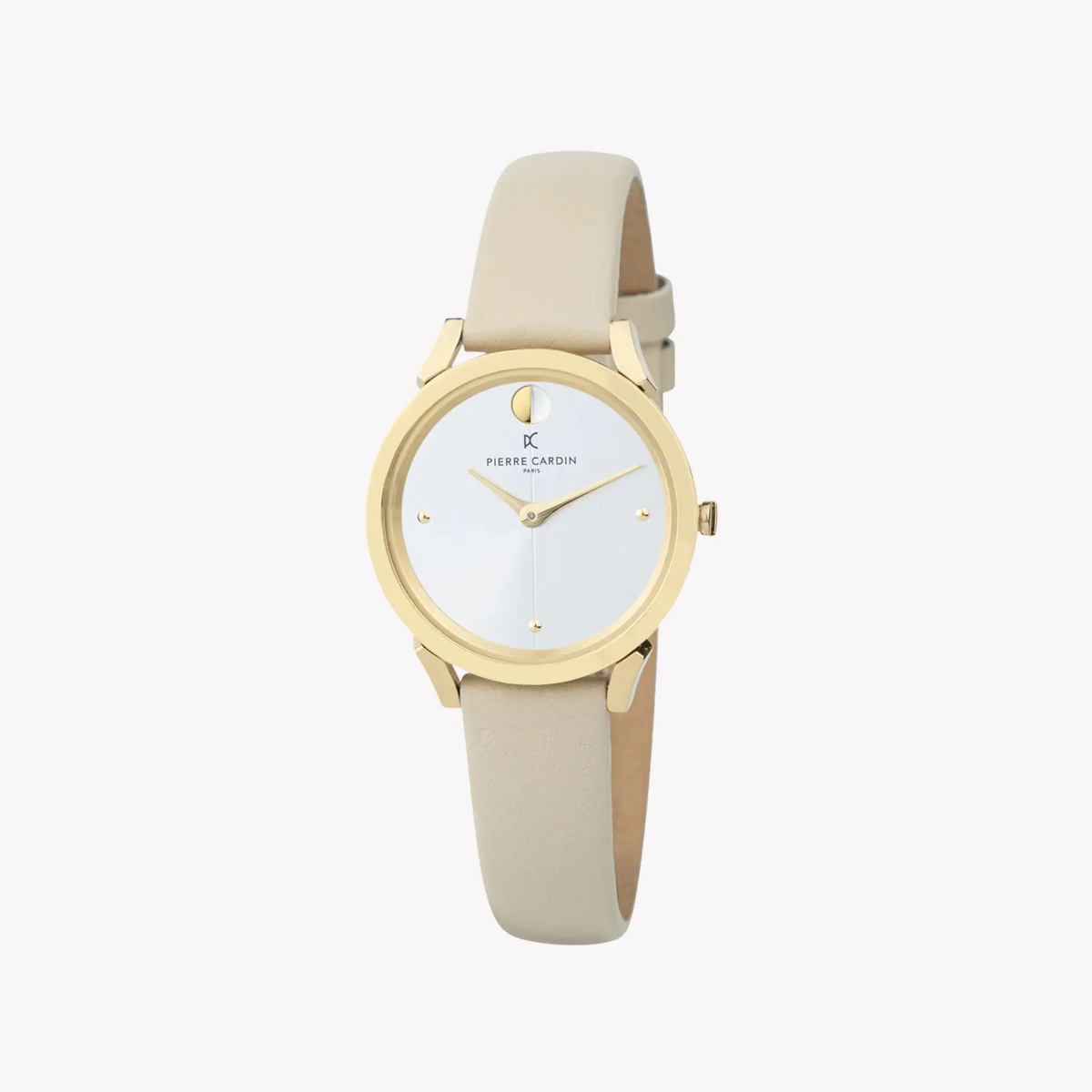 Pierre Cardin Women's Beige Leather Watch, Silver Dial | Cpi.2536 by PIERRE CARDIN