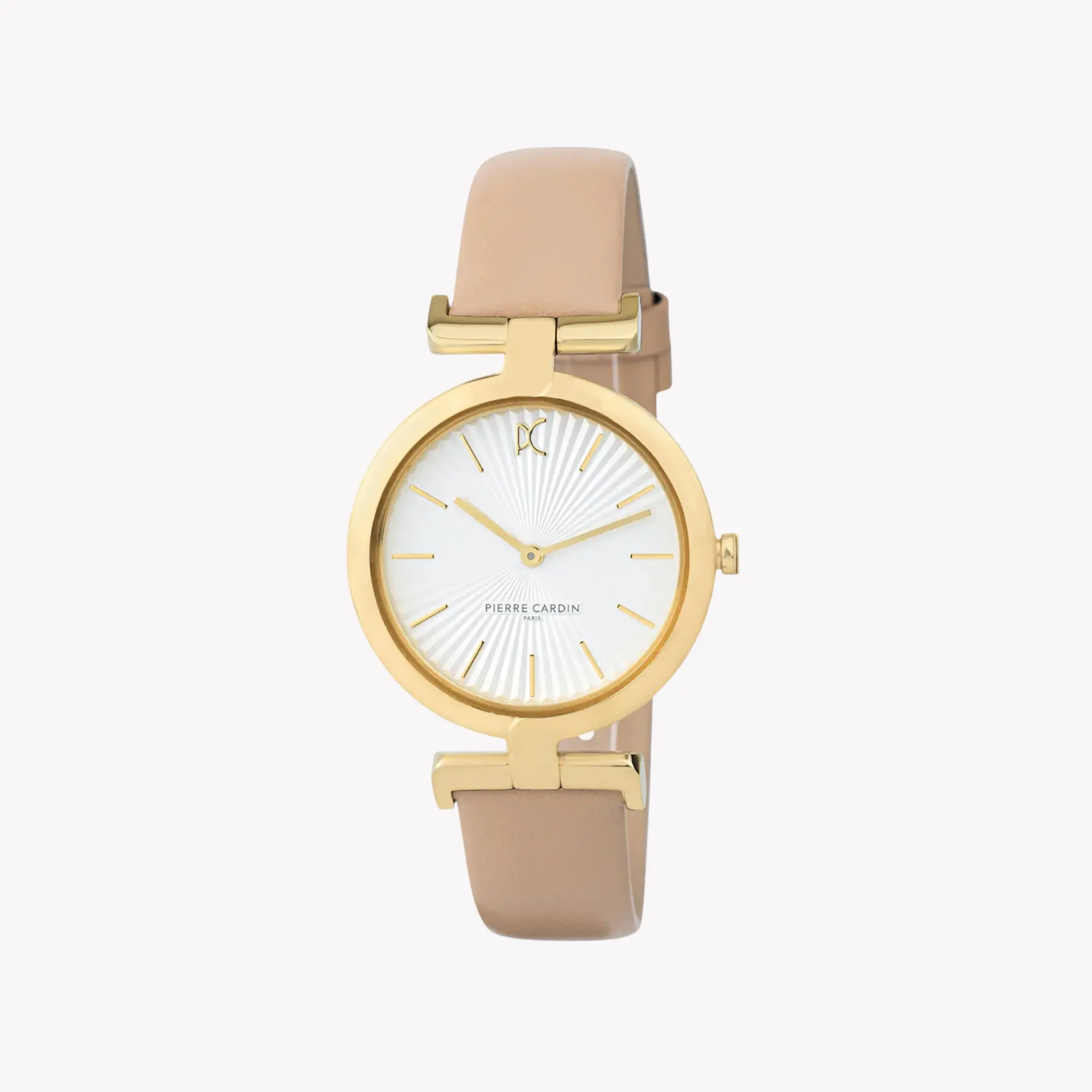 Pierre Cardin Women's Beige Leather Watch, Silver Dial | Cmd.3503 by PIERRE CARDIN