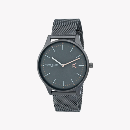 Pierre Cardin Men's Gray Stainless Steel Watch, Black Case | Cba.4014 by PIERRE CARDIN