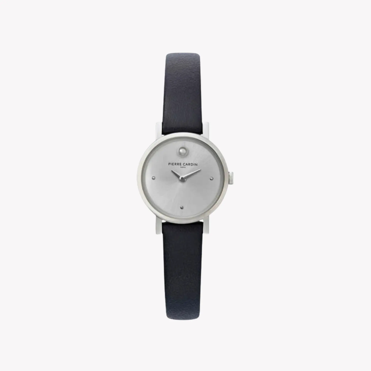 Pierre Cardin Women's Black Leather Watch, Silver Dial | Ccm.0504 by PIERRE CARDIN