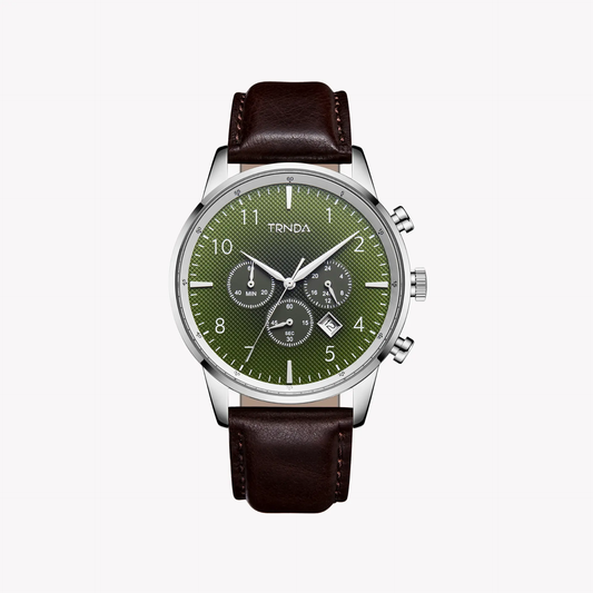 Trnda Men's Stainless Steel Watch, Seaweed Green Dial | Trn-43mm by TRNDA