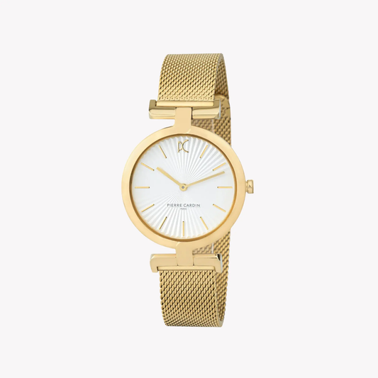 Pierre Cardin Women's Gold Stainless Steel Watch, Silver Dial | Cmd.3507 by PIERRE CARDIN