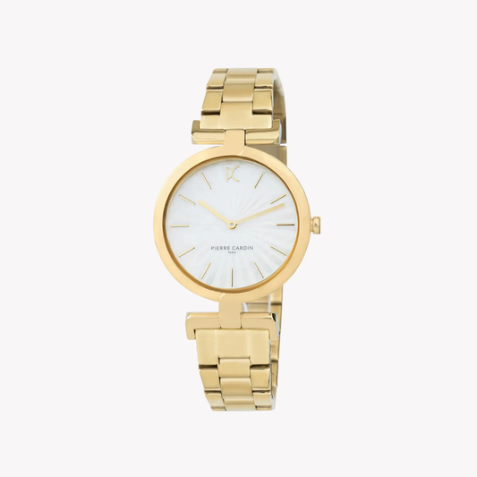 Pierre Cardin Women’S Gold Stainless Steel Watch, White Dial | Cmd.3513 by PIERRE CARDIN