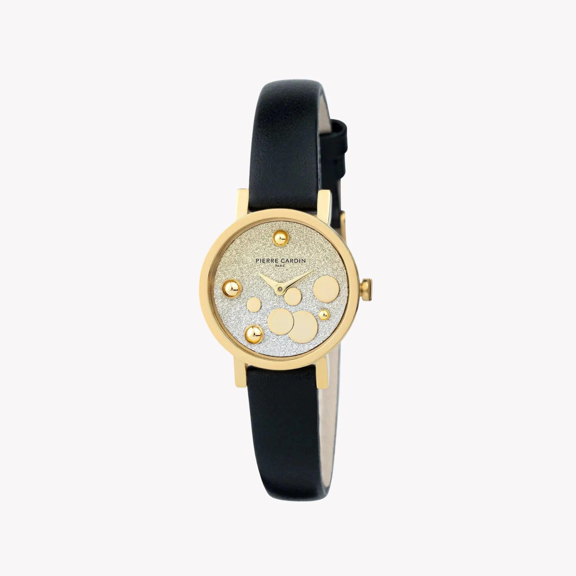 Pierre Cardin Women's Black Leather Watch, Silver & Gold | Ccm.0514 by PIERRE CARDIN