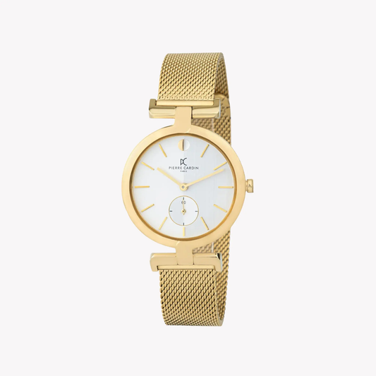 Pierre Cardin Women's Gold Watch, Silver Dial | Cmd.3523 by PIERRE CARDIN
