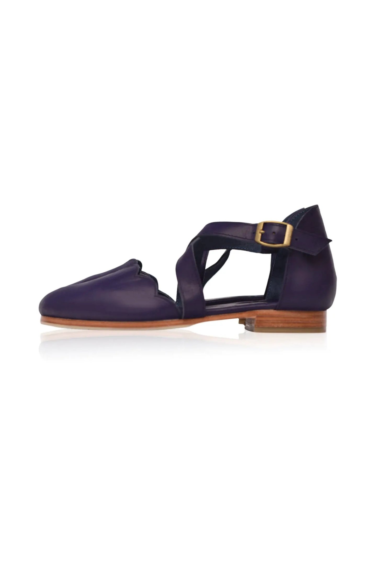 Mangrove Cross-Strap Leather Ballet Flats by ELF