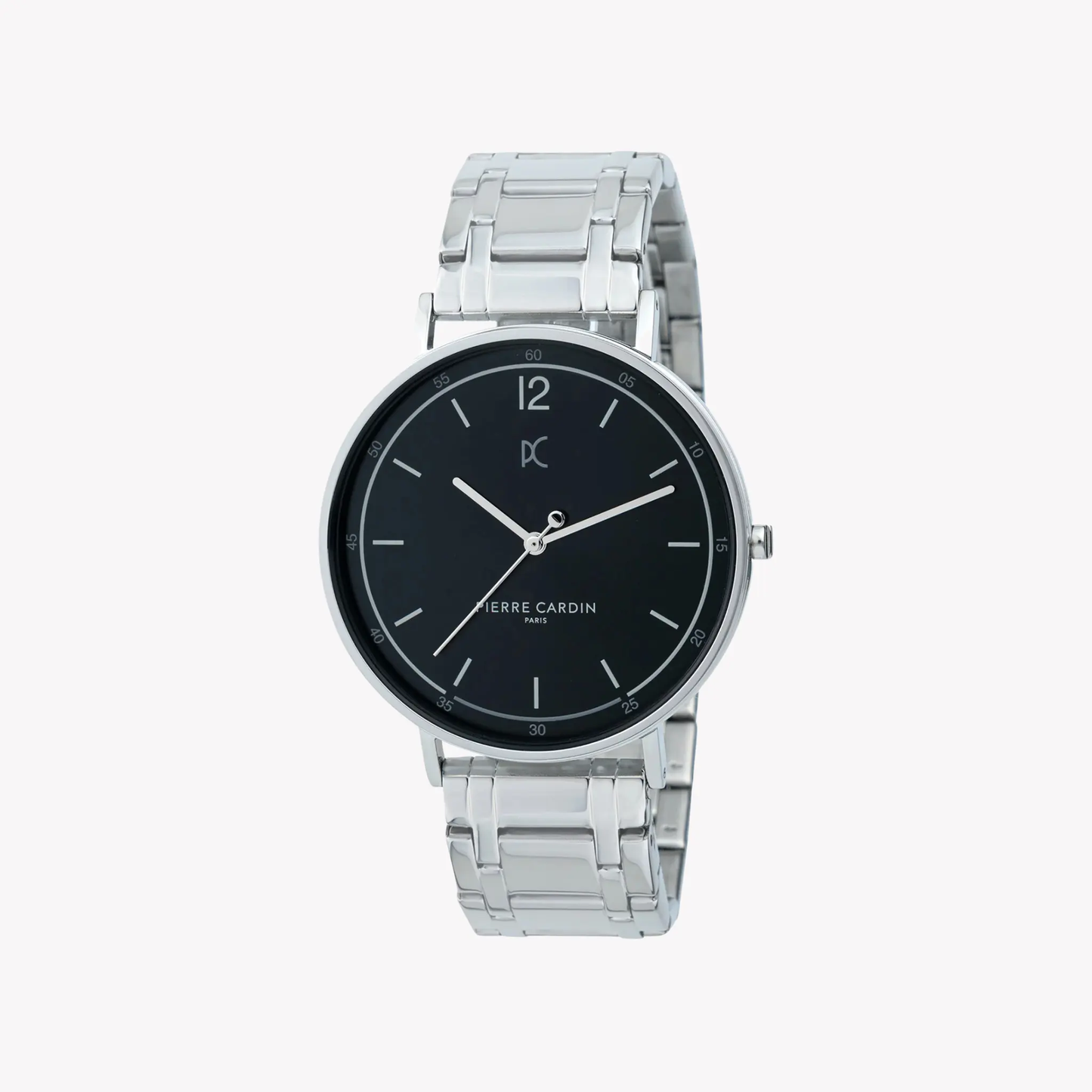 Pierre Cardin Men's Silver Stainless Steel Watch, Black Dial | Cbn.3013 by PIERRE CARDIN